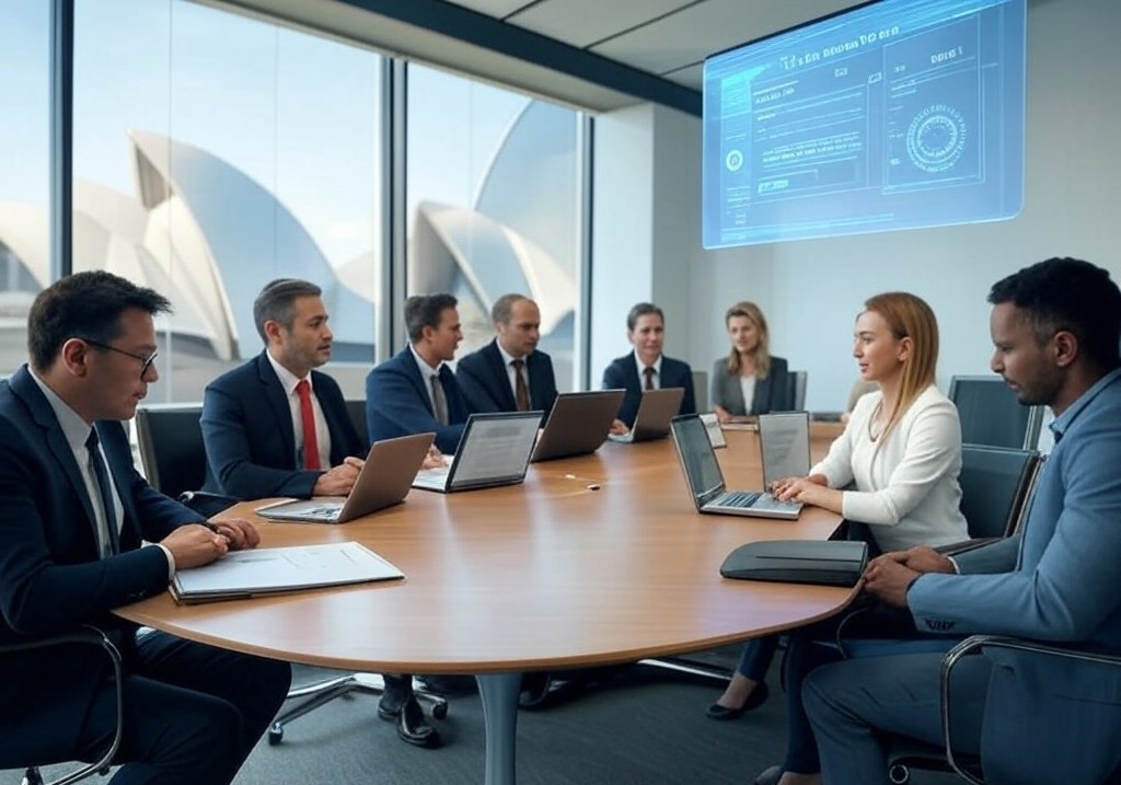 AI in the legal industry - Australian law firm using AI legal tools with the Sydney Opera House in the background.